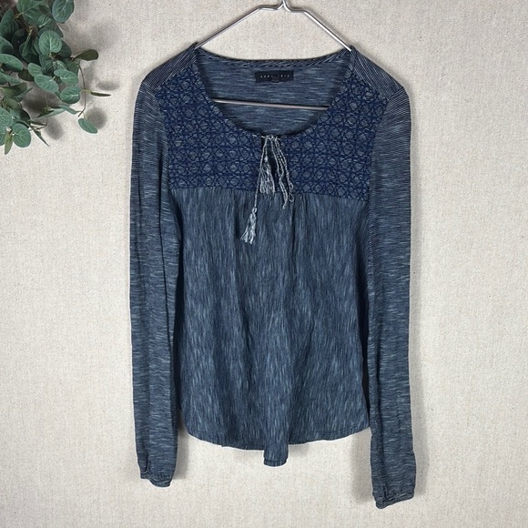 Sanctuary > Blue Long Sleeve Shirt Extra Small - Picture 2 of 12